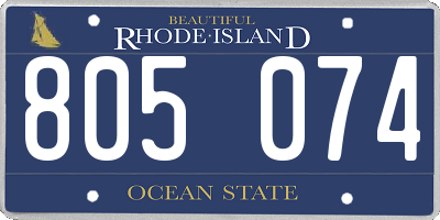 RI license plate 805074