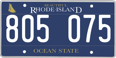 RI license plate 805075