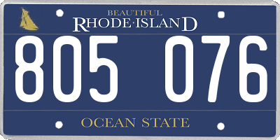 RI license plate 805076