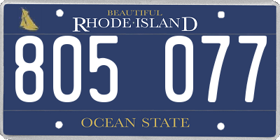 RI license plate 805077
