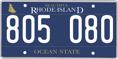 RI license plate 805080