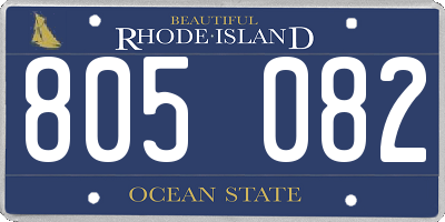 RI license plate 805082