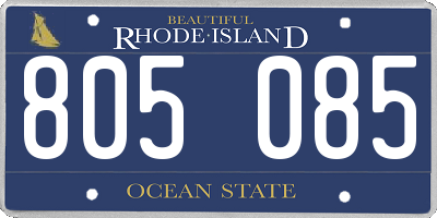 RI license plate 805085