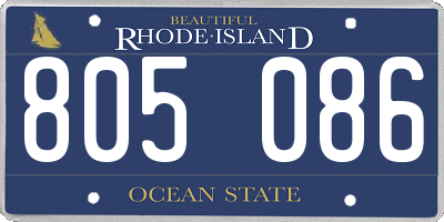 RI license plate 805086
