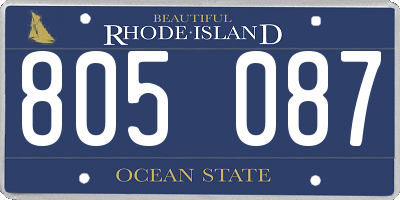 RI license plate 805087