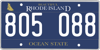 RI license plate 805088