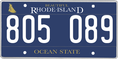 RI license plate 805089