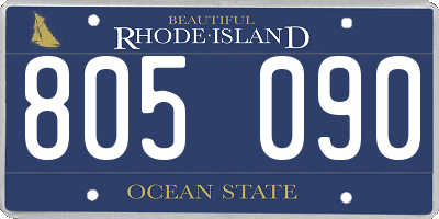 RI license plate 805090