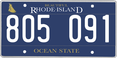 RI license plate 805091