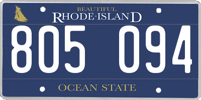 RI license plate 805094