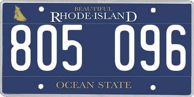 RI license plate 805096