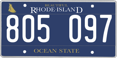 RI license plate 805097