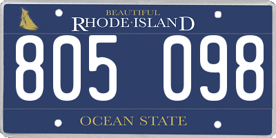 RI license plate 805098