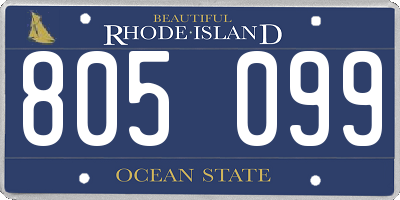 RI license plate 805099