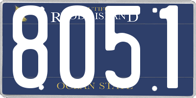 RI license plate 8051