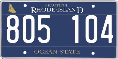 RI license plate 805104