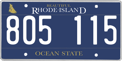 RI license plate 805115