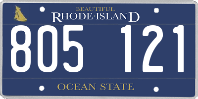 RI license plate 805121