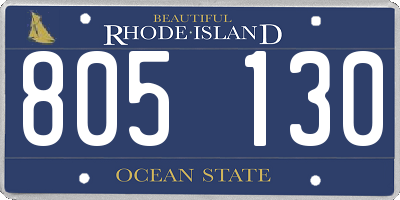 RI license plate 805130