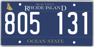 RI license plate 805131