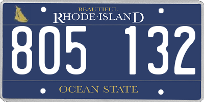 RI license plate 805132