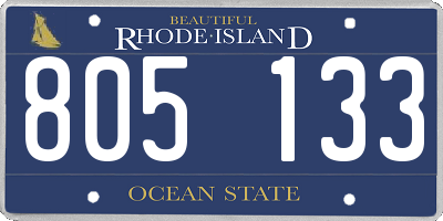 RI license plate 805133