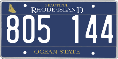 RI license plate 805144