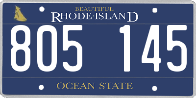 RI license plate 805145