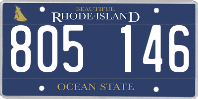 RI license plate 805146