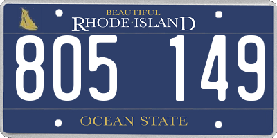 RI license plate 805149