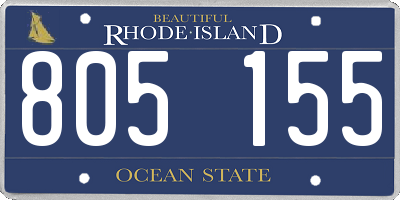 RI license plate 805155