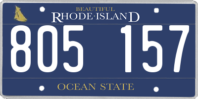 RI license plate 805157
