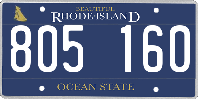 RI license plate 805160