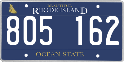 RI license plate 805162