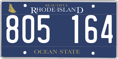RI license plate 805164