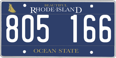 RI license plate 805166
