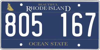 RI license plate 805167