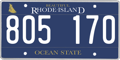 RI license plate 805170