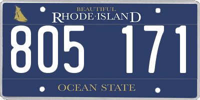 RI license plate 805171
