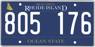 RI license plate 805176