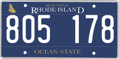 RI license plate 805178