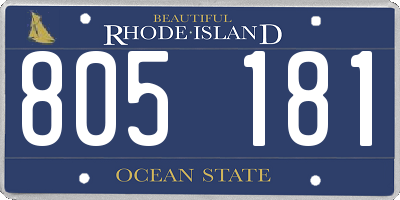 RI license plate 805181