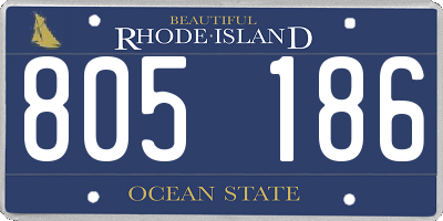 RI license plate 805186