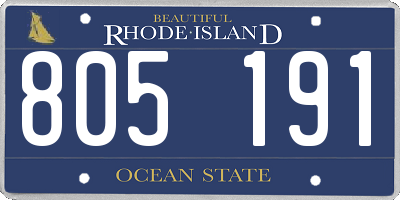 RI license plate 805191