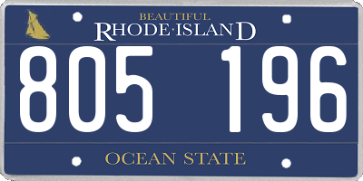 RI license plate 805196