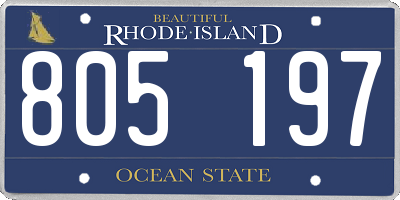 RI license plate 805197