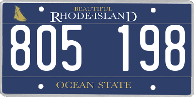 RI license plate 805198