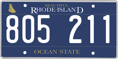 RI license plate 805211