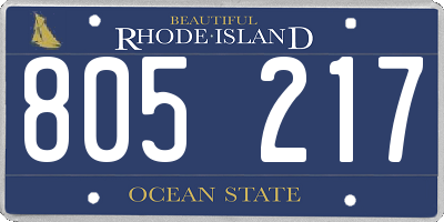 RI license plate 805217