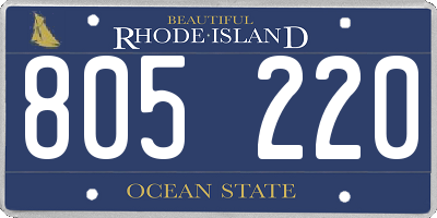 RI license plate 805220